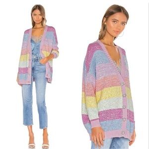 OLIVIA RUBIN Mika Cardigan in Pastel Stripe